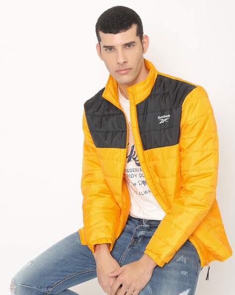 reebok jacket mens gold