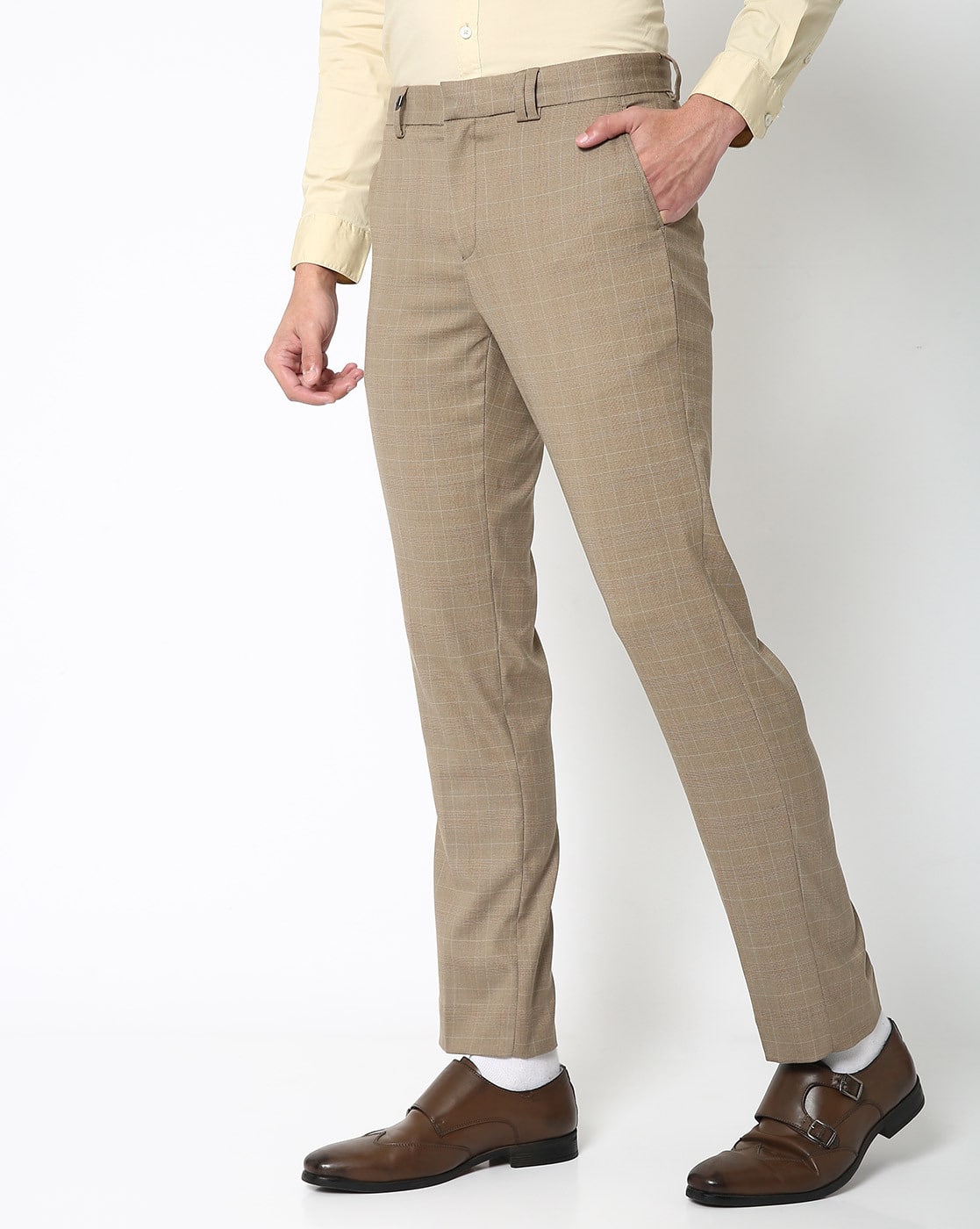 Buy Beige Trousers \u0026 Pants for Men by 