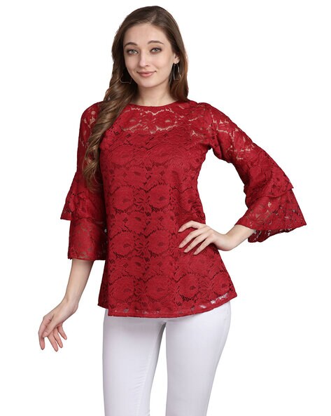 Buy Red Tops for Women by Wedani Online