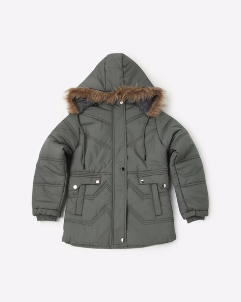 lightweight jacket with fur hood