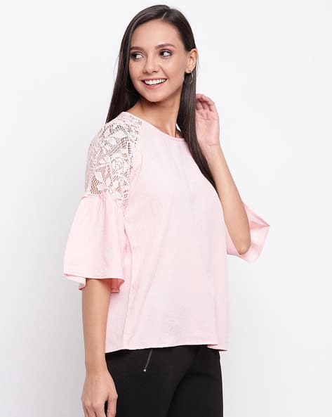 Buy Light Pink Tops for Women by Mayra Online | Ajio.com