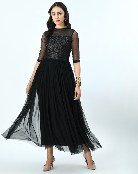 Buy V&M Women's Maxi Dress (vm175_Maroon_X-Small) at Amazon.in