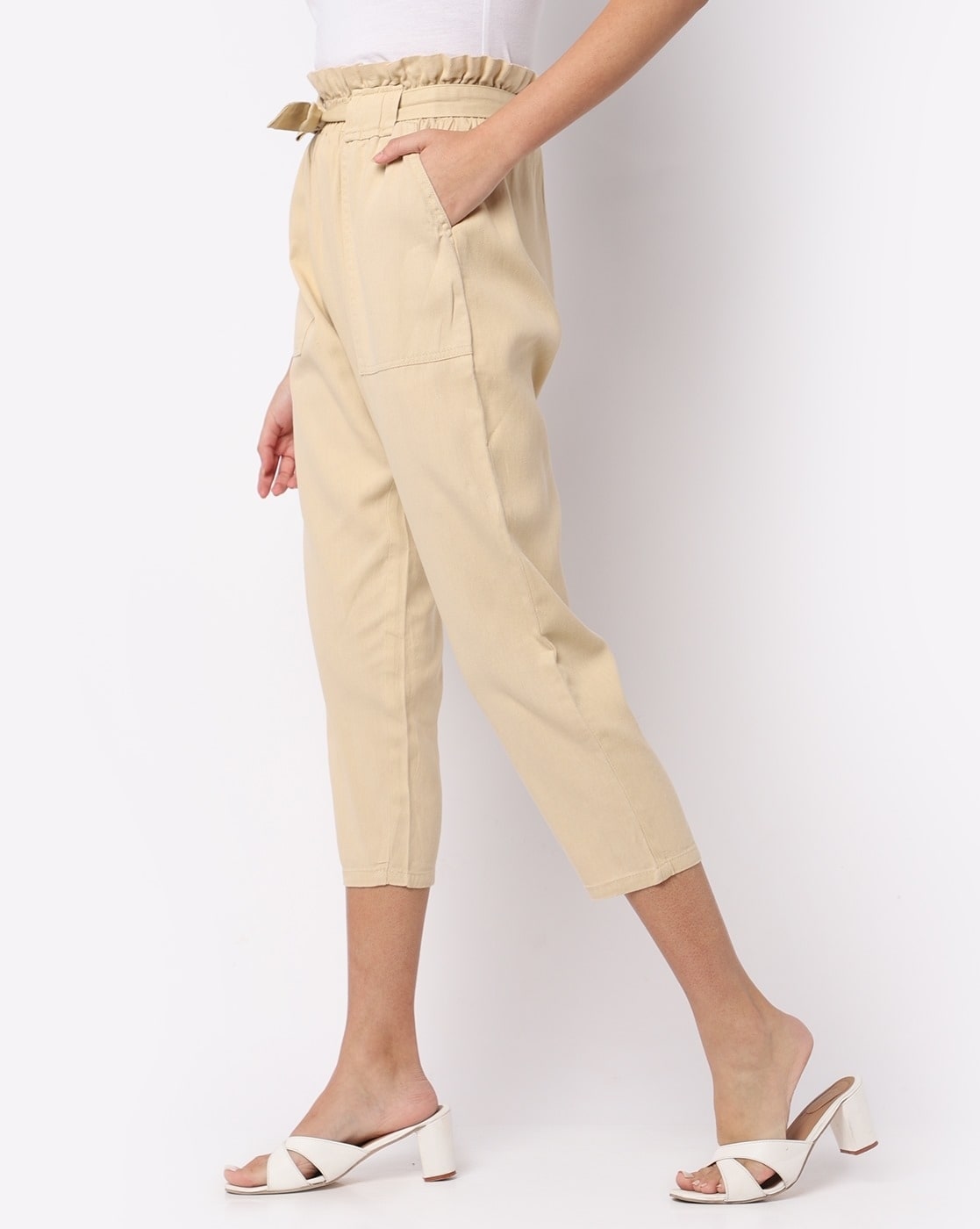 Tokyo Talkies Women Orange Tapered Fit Pleated Trousers Price in India,  Full Specifications & Offers | DTashion.com