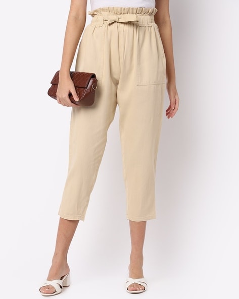 Sienna High Waisted Pant Black Cream Floral - Women's Trousers | Saint +  Sofia® USA