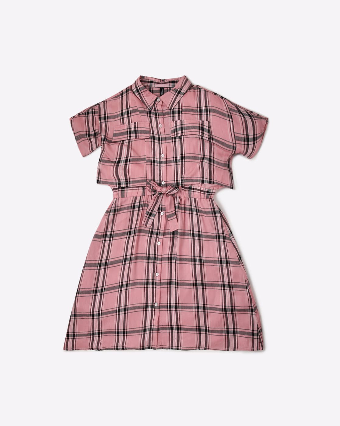 girls pink shirt dress