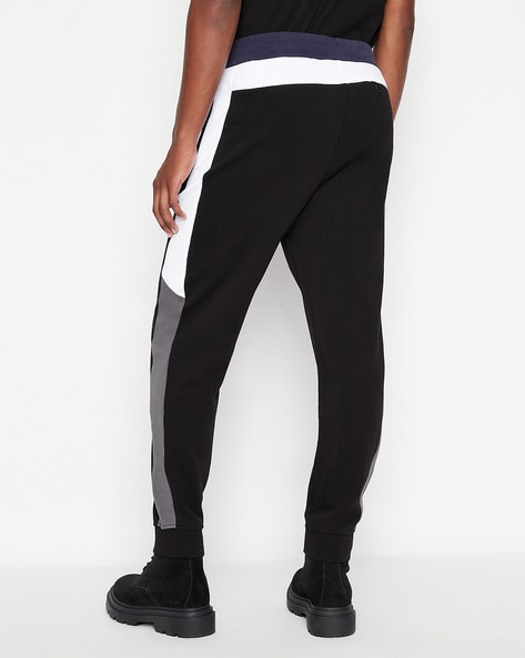 black joggers white drawstring