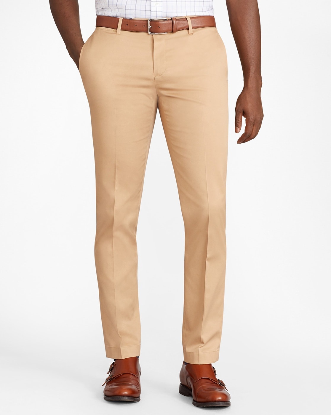 Buy Brooks Brothers Grey Plain Front Regent Fit Trousers for Men Online   Tata CLiQ Luxury
