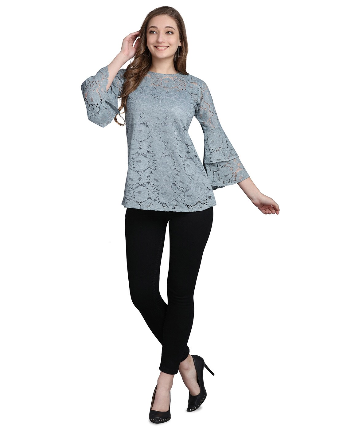 Buy Grey Tops for Women by Wedani Online