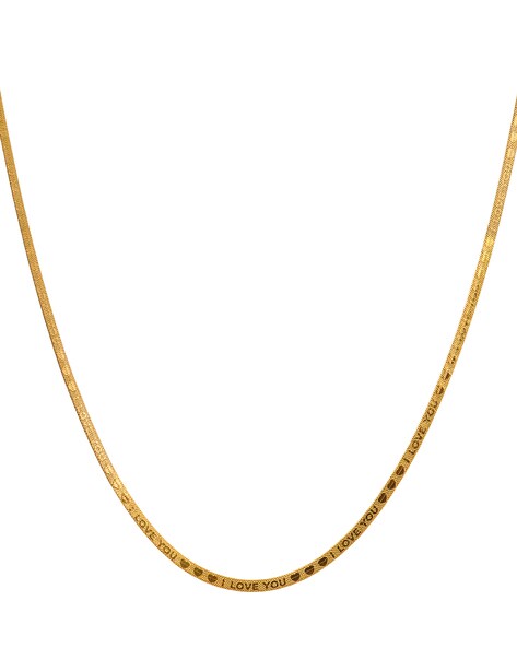 Jordan Blue Men's 14k Gold Herringbone Chain Necklace