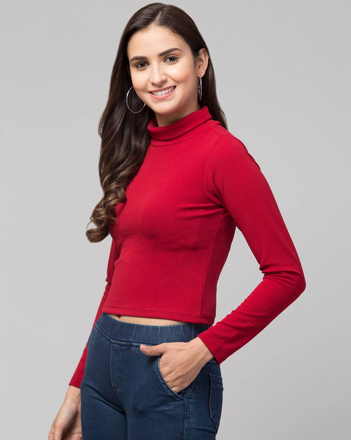 Buy Maroon Tops for Women by ORCHID BLUES Online | Ajio.com
