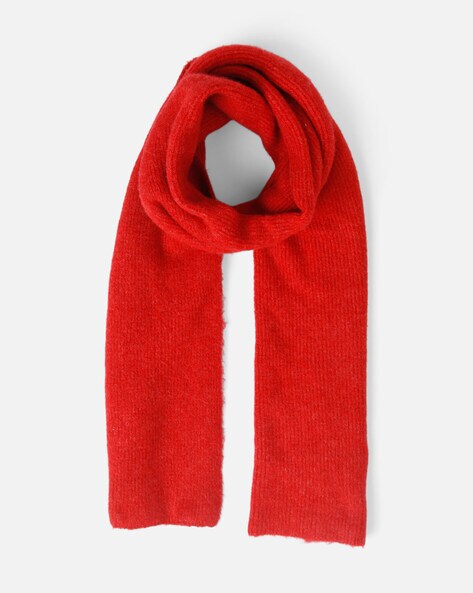 Textured Scarf with Frayed Hem Price in India