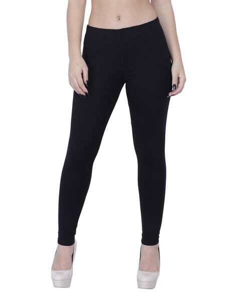 Buy Black Leggings for Women by Nesara 