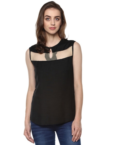 Buy Black Tops for Women by Mayra Online