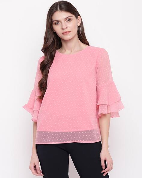 Buy Pink Tops for Women by Mayra Online 