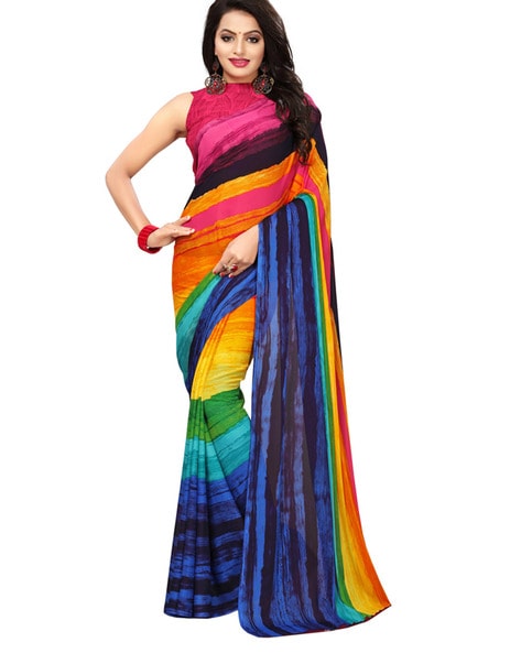 Bhujodi saree - Cotton - Rainbow – Soovos