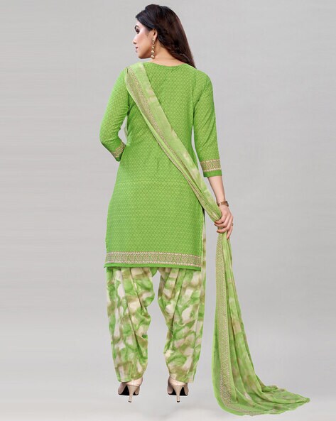 Parrot Green Pure Jaipuri Cambric Cotton Printed Unstitched Salwar Sui –  Rajnandini Fashion