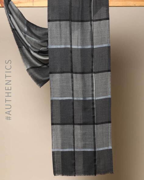 Wool Silk Checked Small Shawl Price in India
