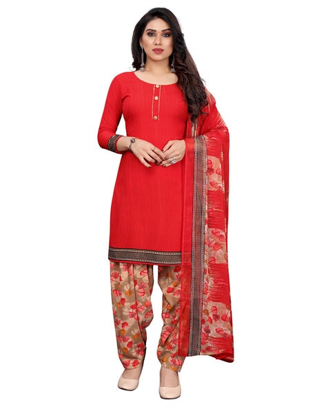 Printed Unstitched Dress Material Price in India