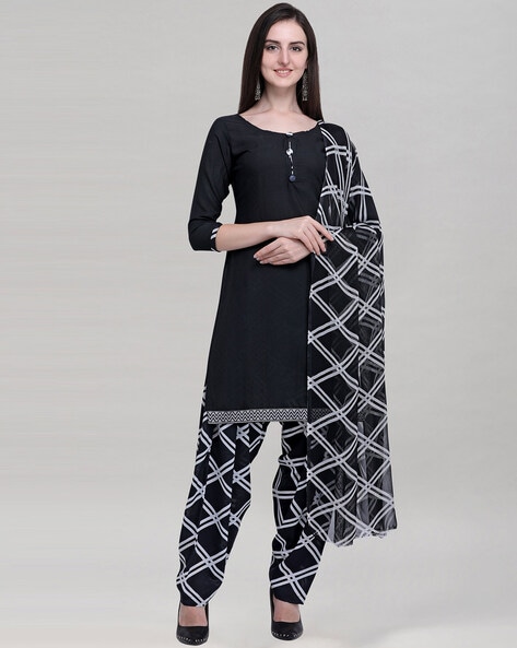 Solid Unstitched Dress Material Price in India