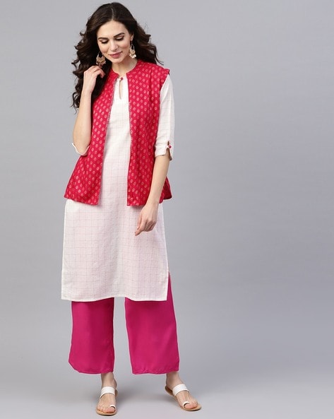 Cotton Flex Embroidery Jacket Style Kurta (Rs 450 per Pc | Rs 2250 per Set)  | NSPL Impax