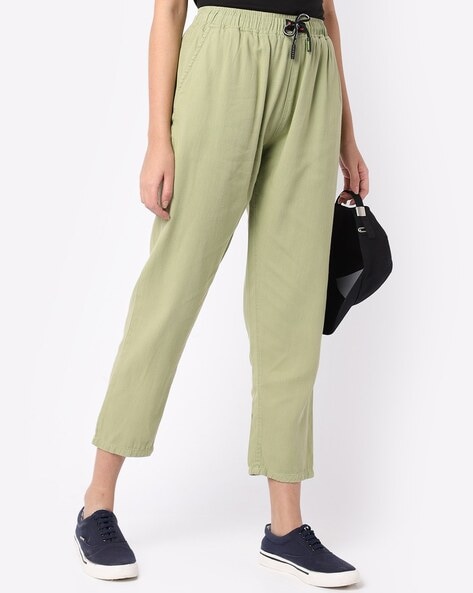 Buy Green Trousers & Pants for Women by Styli Online