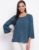 Buy Sea Green Tops for Women by Mayra Online