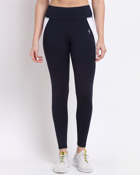 Buy Navy Blue & White Leggings for Women by Incite Online