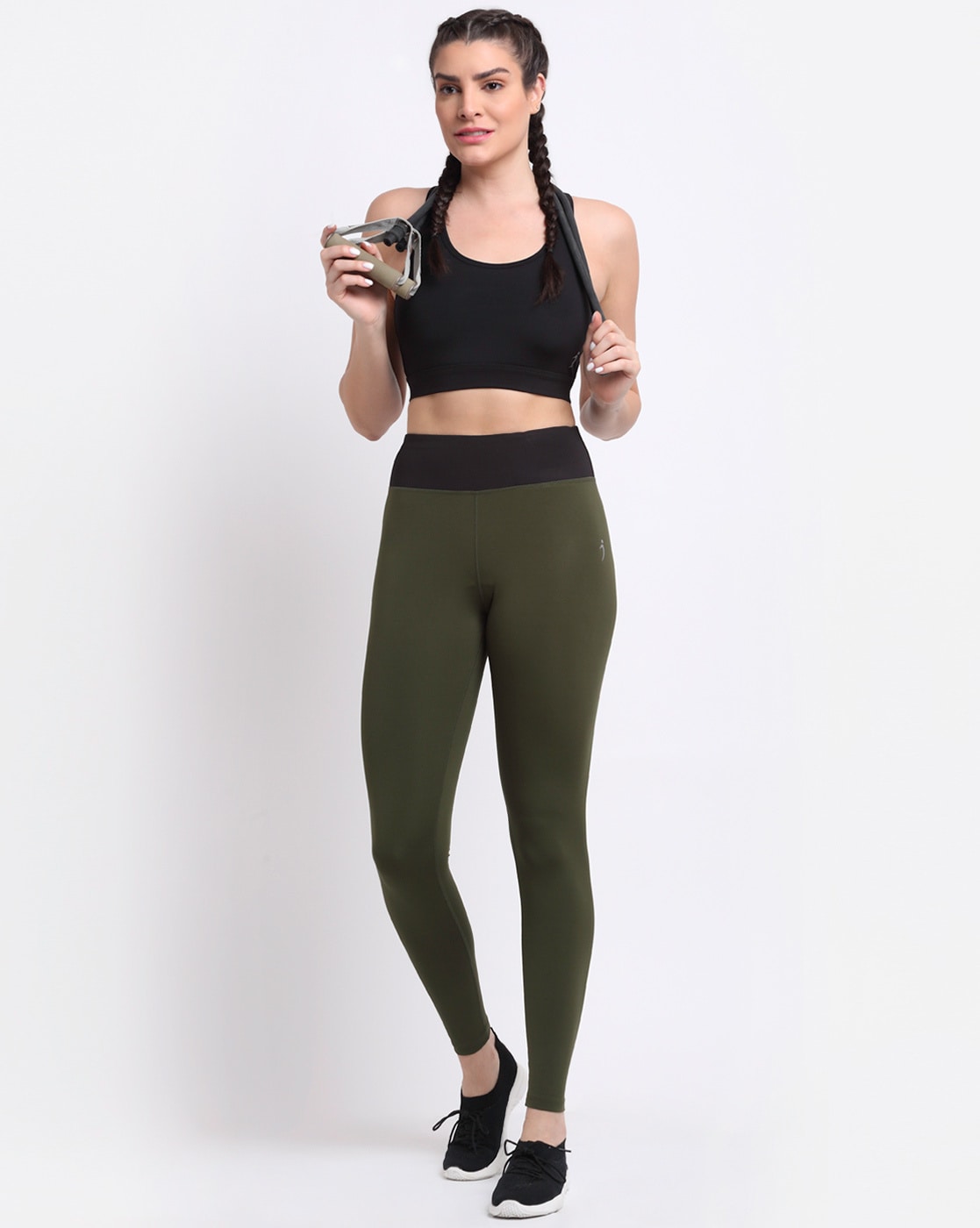 EUC Army Green Gymshark Leggings | Textured Leggings