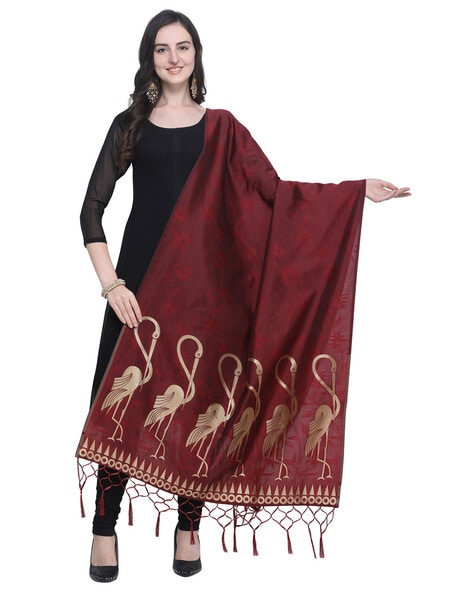 Printed Dupatta with Fringes