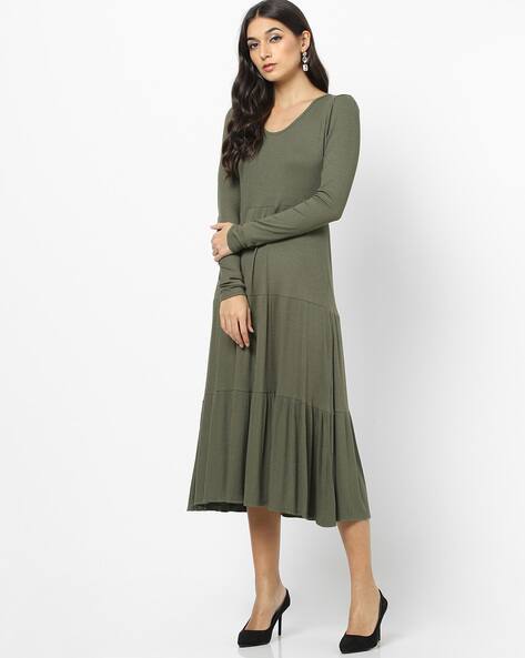 Buy Khaki Dresses for Women by Hailys 
