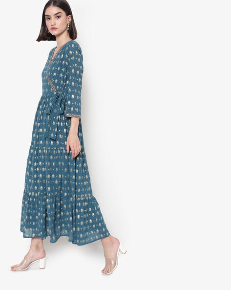 global desi teal kurta