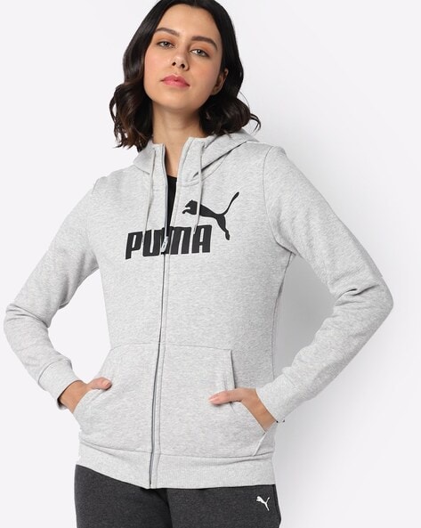 puma womens grey hoodie