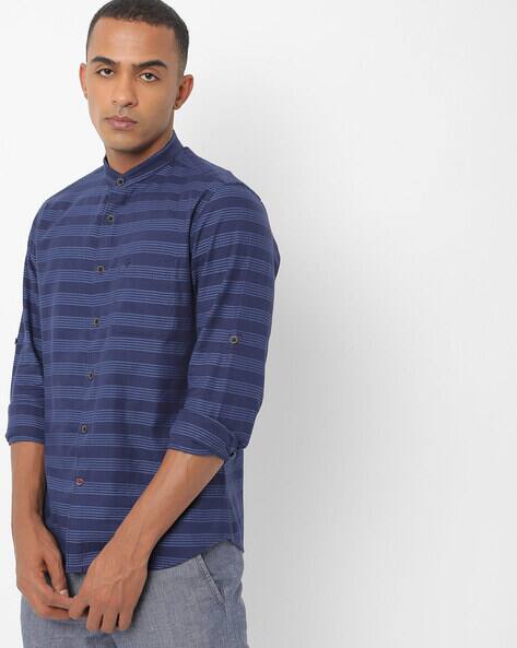 Buy Navy Blue Shirts for Men by NETPLAY 