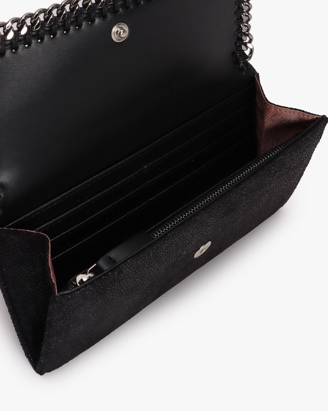 Buy Stella Mccartney Falabella Continental Wallet | Black Color