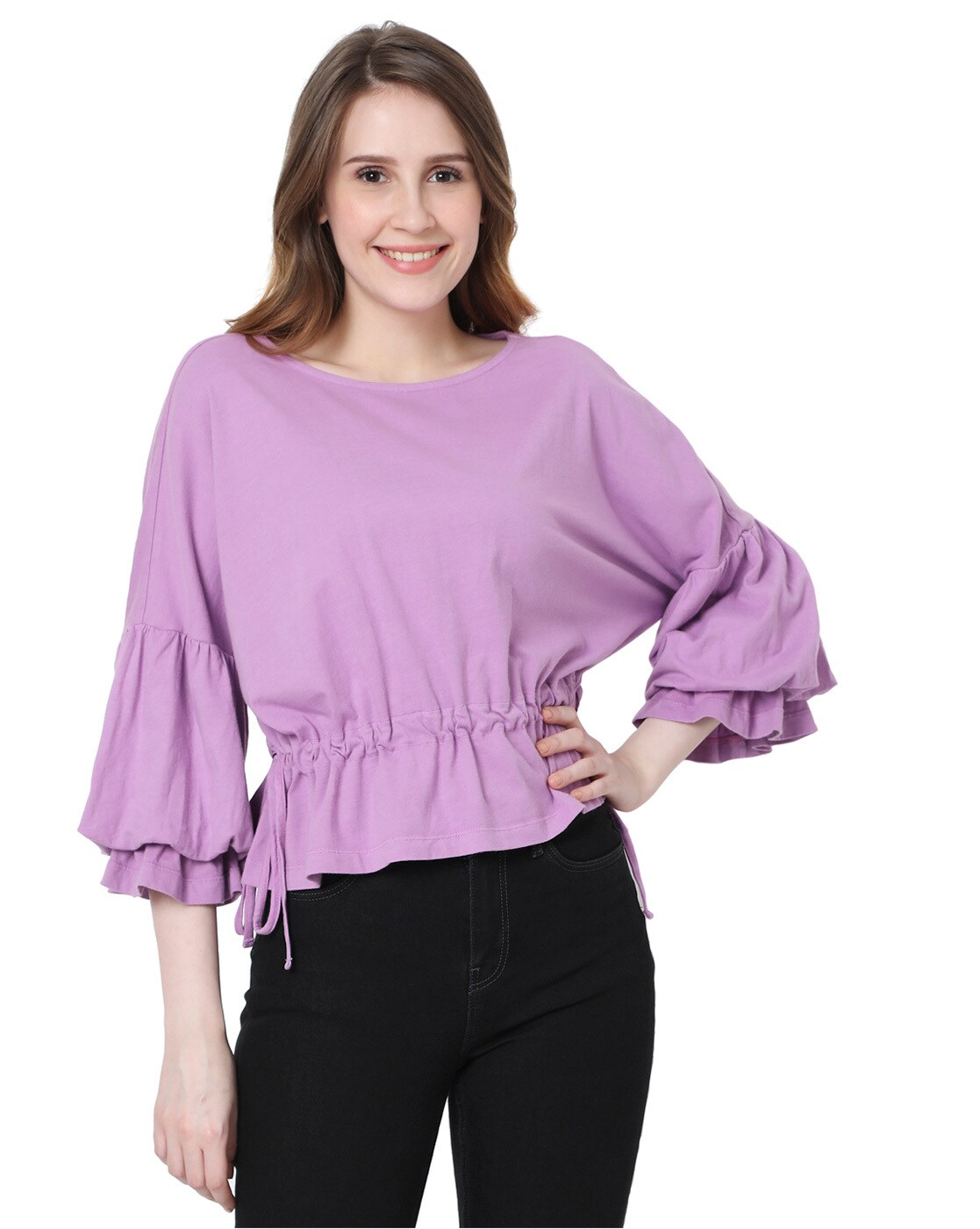 Fashion Tops Off-The-Shoulder Tops Vero Moda Off-The-Shoulder Top lilac elegant 