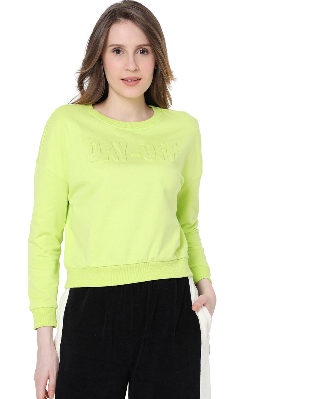 Buy Yellow Sweatshirt & Hoodies by Vero Moda Online | Ajio.com