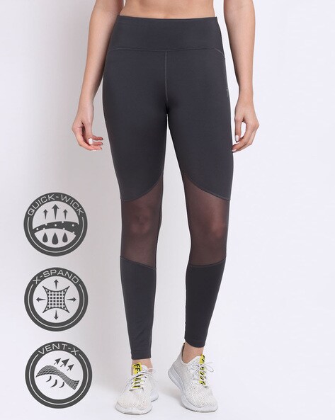 Sports Leggings with Reflective Piping