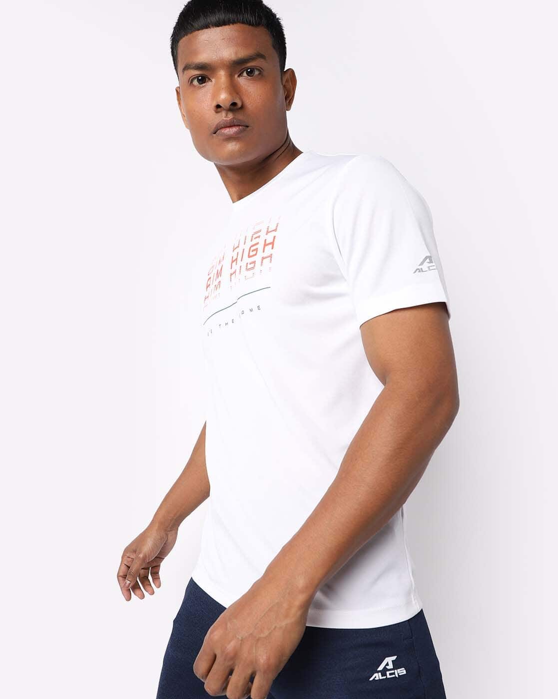 Buy white Tshirts for Men by ALCIS 
