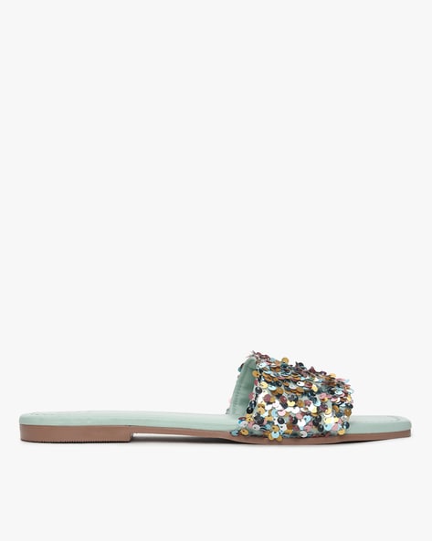 Square toe slide discount sandals