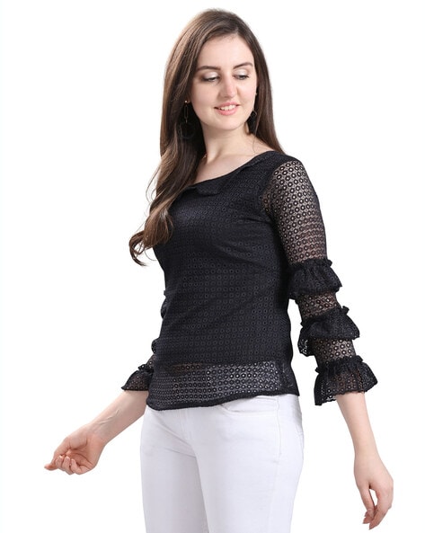 Buy Black Tops for Women by SELVIA Online