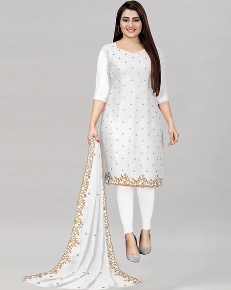Floral Printed 3-Piece Unstitched Dress Material