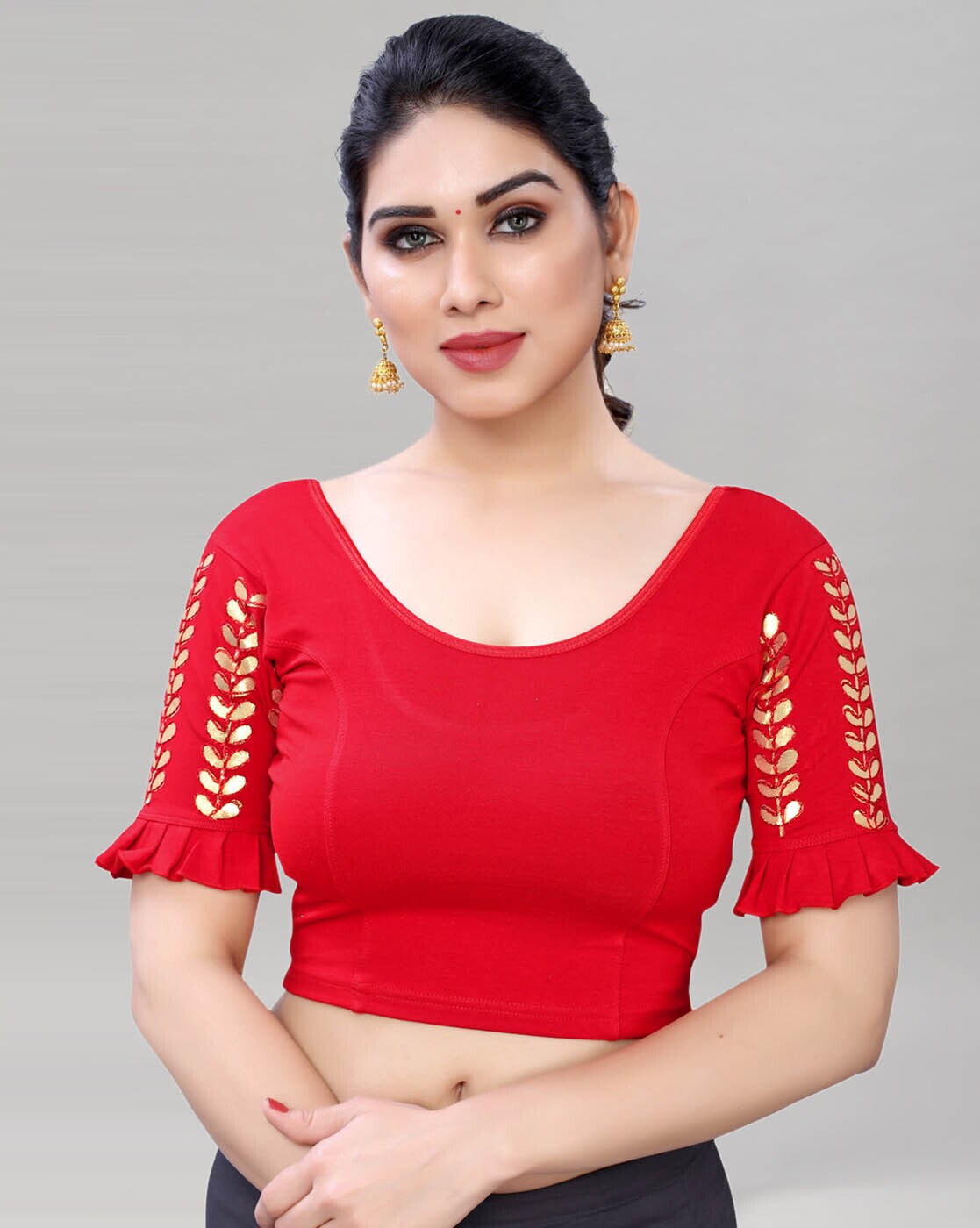 Fracomina Slip-over blouse rood casual uitstraling Mode Blouses Slip-over blouses 