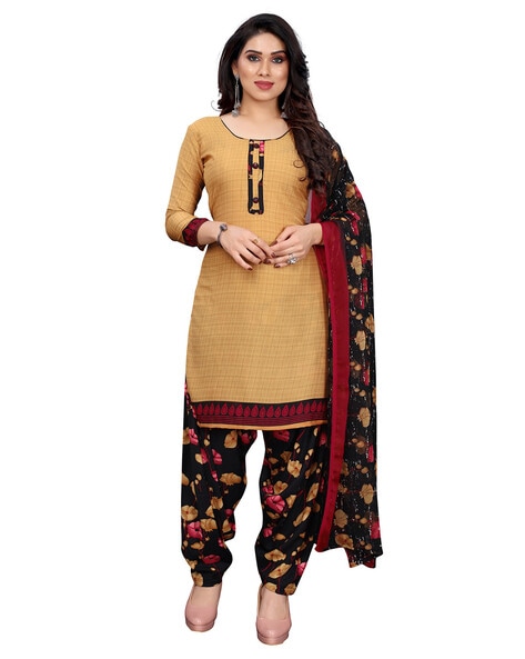 Printed Unstitched Dress Material Price in India