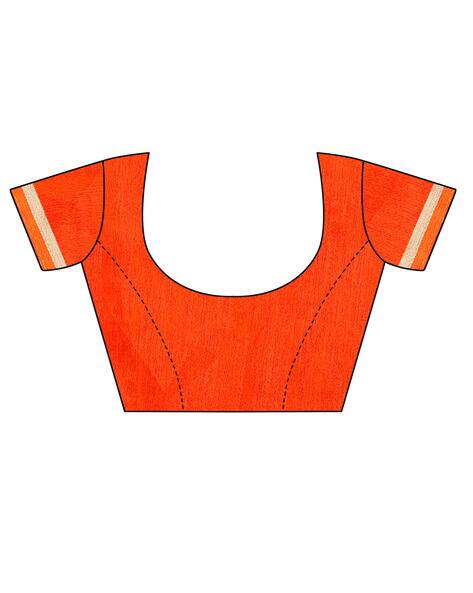 Buy Orange Sarees for Women by SATRANI 