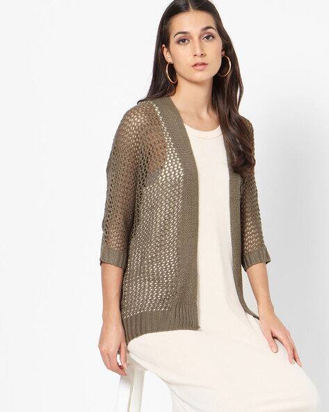 Front-Open Long Sweater