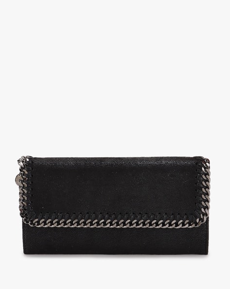 Buy Stella Mccartney Falabella Continental Wallet | Black Color