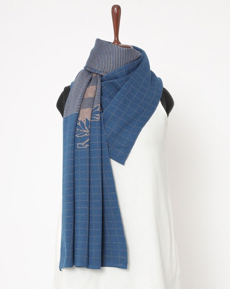 Checked Stole with Stripes Price in India