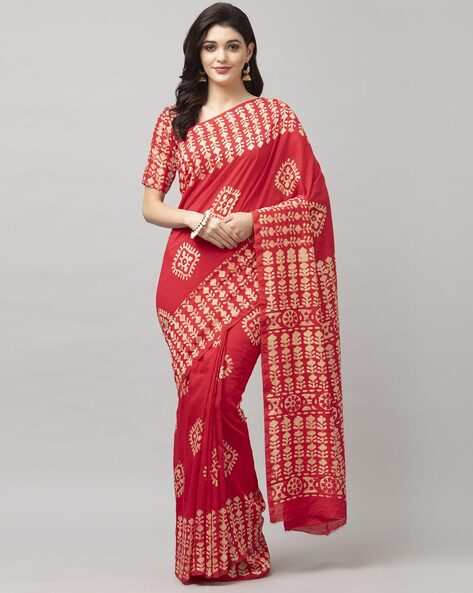 Buy Red Sarees for Women by SATRANI Online