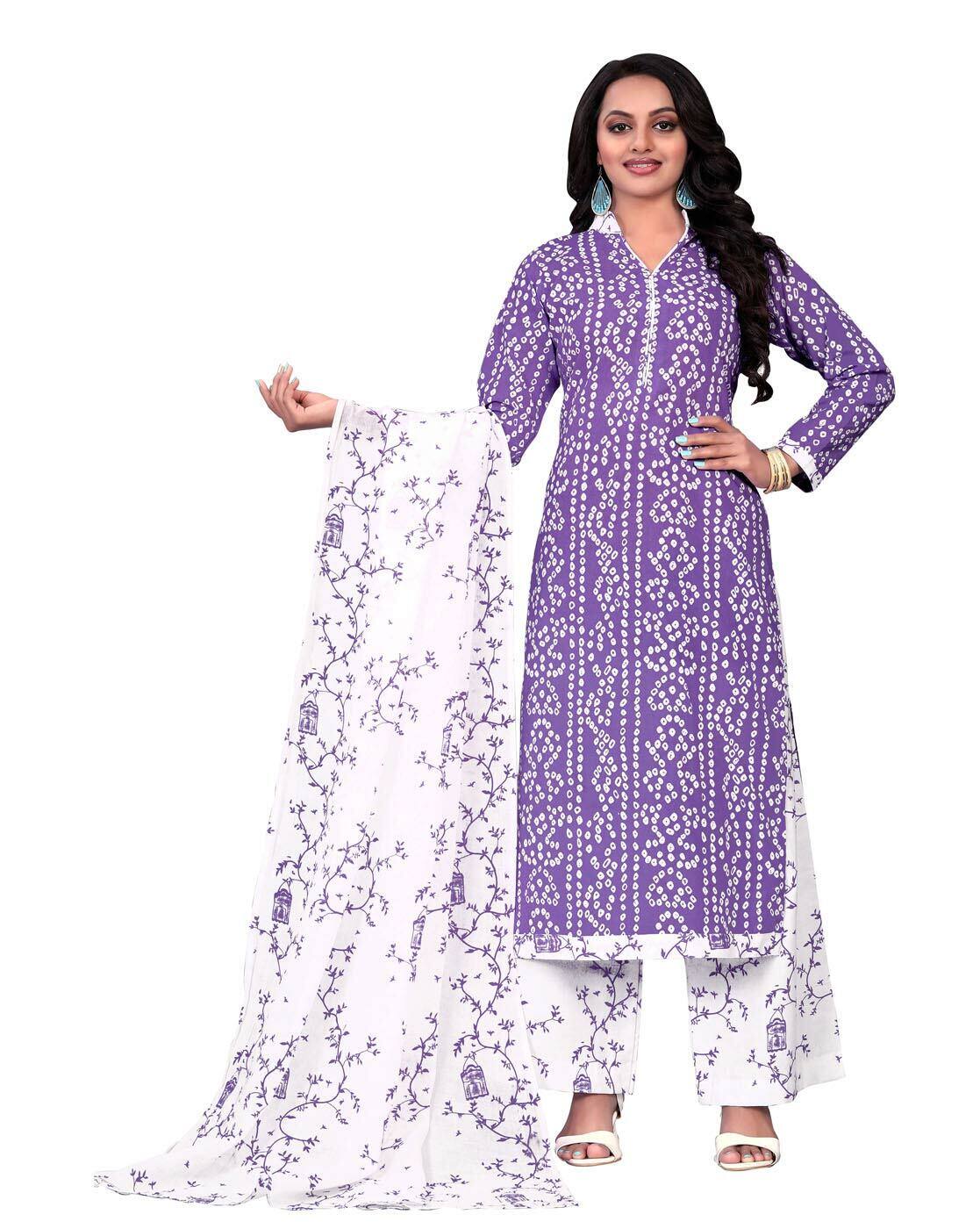 Buy Purple Dress Material for Women by 