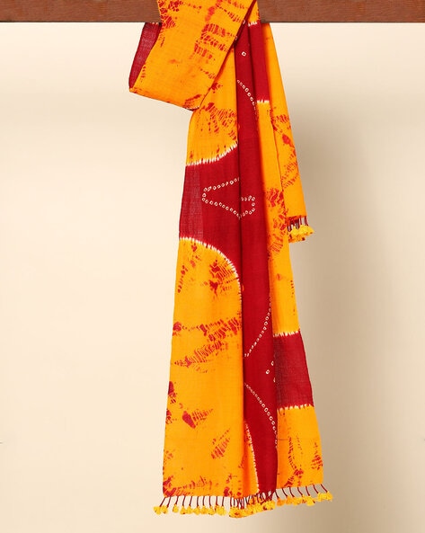 Kutch Handloom Printed Pure Wool Shawl with Tassels Price in India